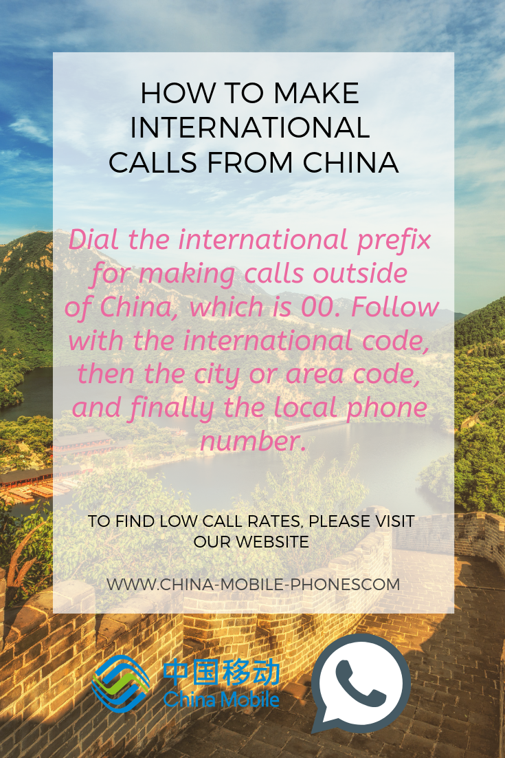 how to make international calls from China