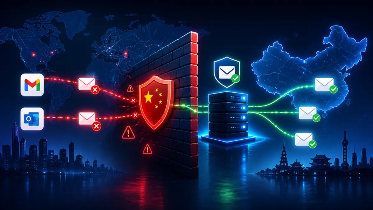 SMTP relay solving email delivery problems to China caused by firewall restrictions SMTP relay solving email delivery problems to China caused by firewall restrictions