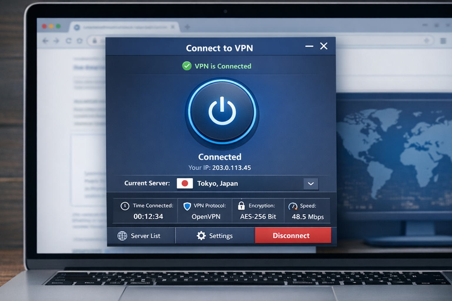 VPN setup screenshot VPN setup screenshot