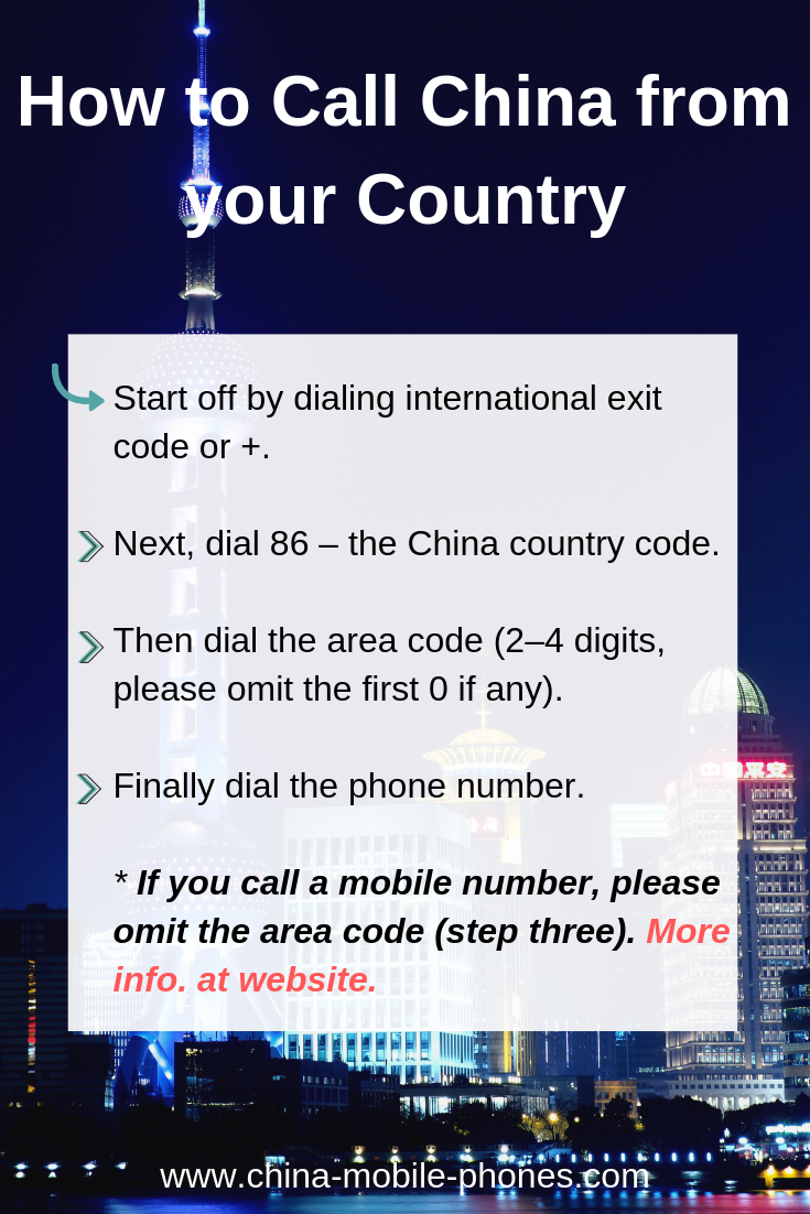 how to call china from another country