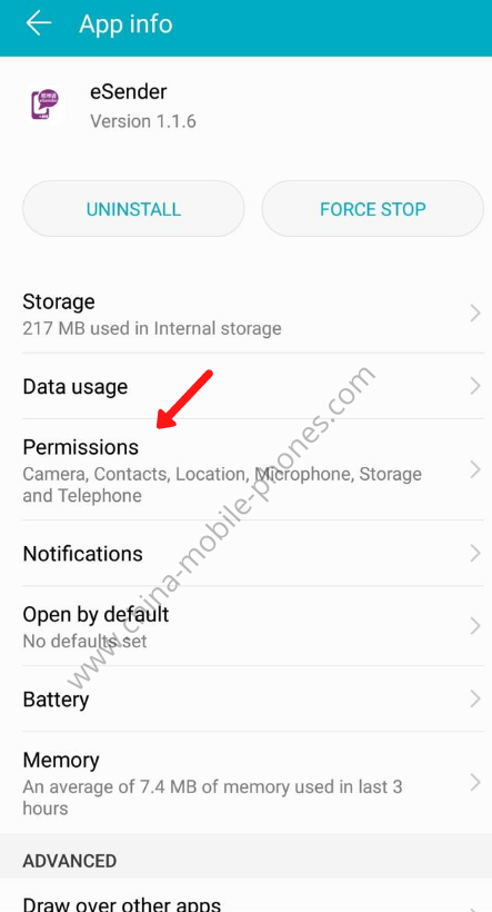 Turn on all app permissions